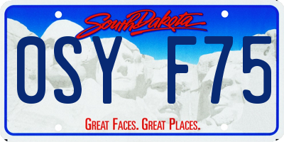 SD license plate 0SYF75