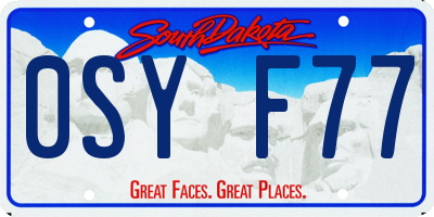 SD license plate 0SYF77