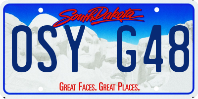 SD license plate 0SYG48
