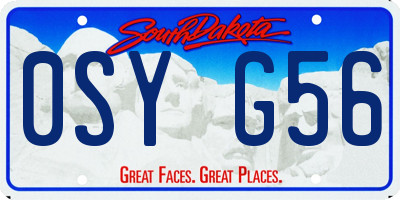 SD license plate 0SYG56