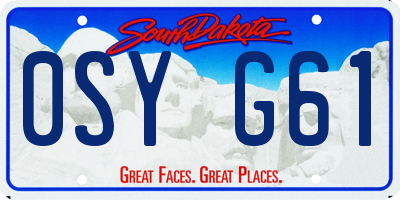 SD license plate 0SYG61