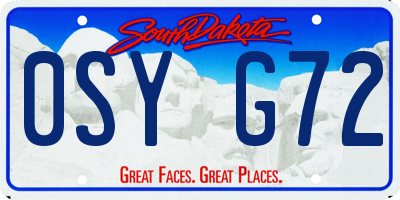 SD license plate 0SYG72