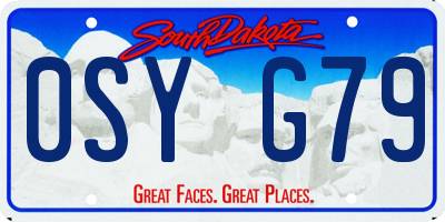 SD license plate 0SYG79