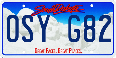 SD license plate 0SYG82