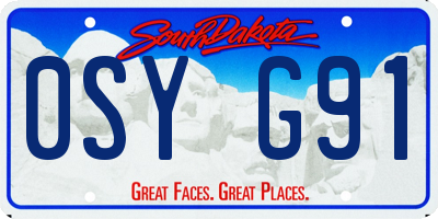 SD license plate 0SYG91