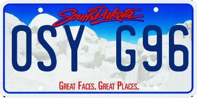 SD license plate 0SYG96