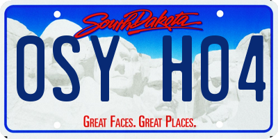 SD license plate 0SYH04