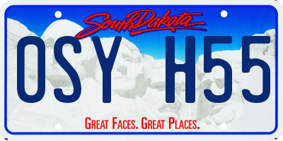 SD license plate 0SYH55
