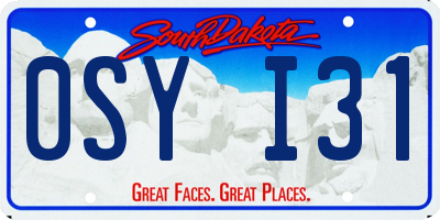 SD license plate 0SYI31