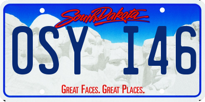 SD license plate 0SYI46