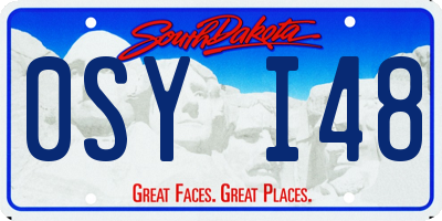 SD license plate 0SYI48