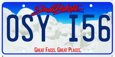 SD license plate 0SYI56
