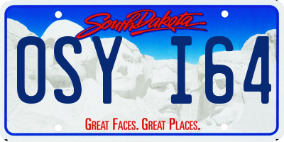 SD license plate 0SYI64