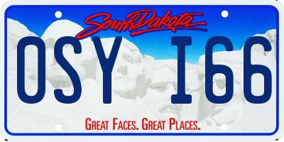 SD license plate 0SYI66
