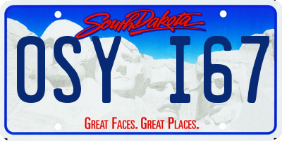 SD license plate 0SYI67