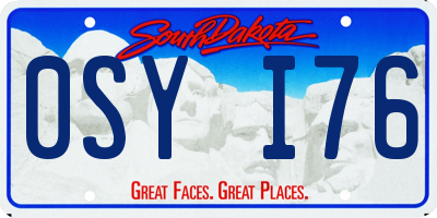 SD license plate 0SYI76
