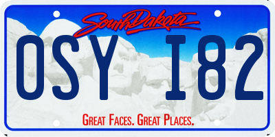 SD license plate 0SYI82