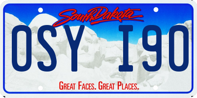 SD license plate 0SYI90