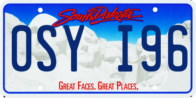 SD license plate 0SYI96