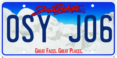 SD license plate 0SYJ06