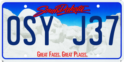 SD license plate 0SYJ37