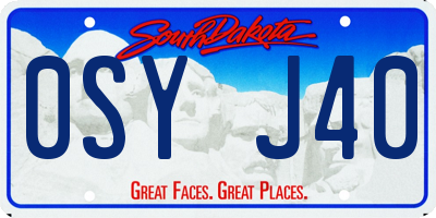 SD license plate 0SYJ40