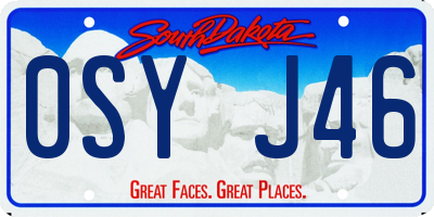SD license plate 0SYJ46