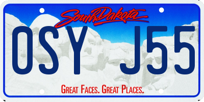 SD license plate 0SYJ55