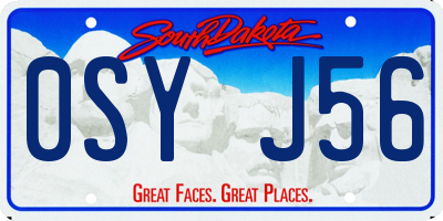 SD license plate 0SYJ56