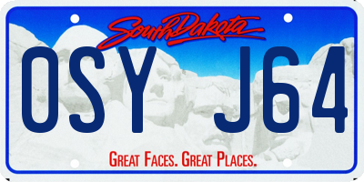 SD license plate 0SYJ64