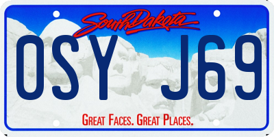 SD license plate 0SYJ69