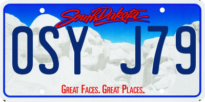 SD license plate 0SYJ79