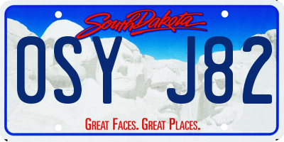 SD license plate 0SYJ82