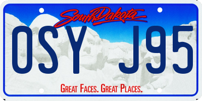 SD license plate 0SYJ95