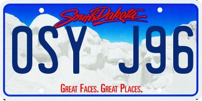 SD license plate 0SYJ96