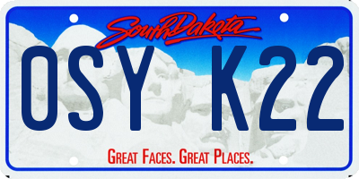 SD license plate 0SYK22