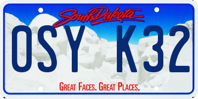 SD license plate 0SYK32