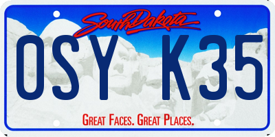 SD license plate 0SYK35