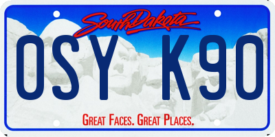 SD license plate 0SYK90