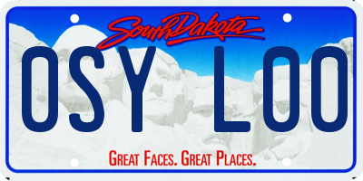 SD license plate 0SYL00