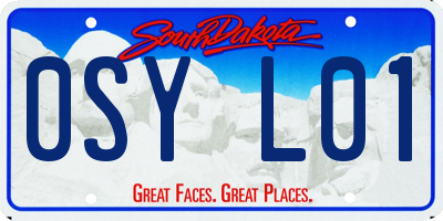 SD license plate 0SYL01