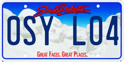 SD license plate 0SYL04