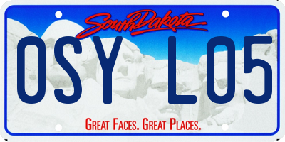 SD license plate 0SYL05