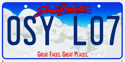 SD license plate 0SYL07