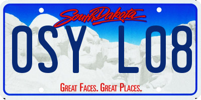 SD license plate 0SYL08