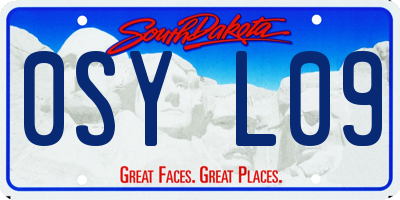 SD license plate 0SYL09