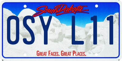 SD license plate 0SYL11
