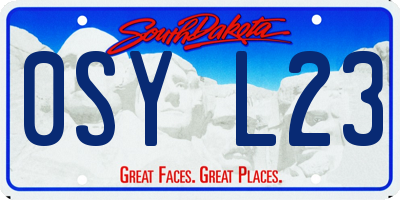 SD license plate 0SYL23