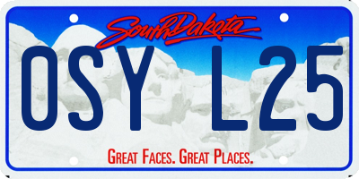 SD license plate 0SYL25