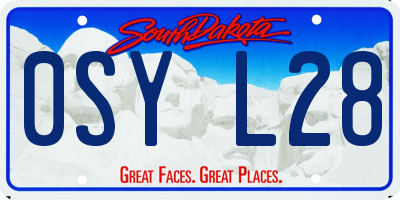 SD license plate 0SYL28